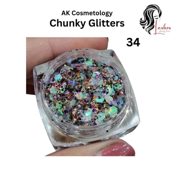 ak cosmetology chunky glitters 34