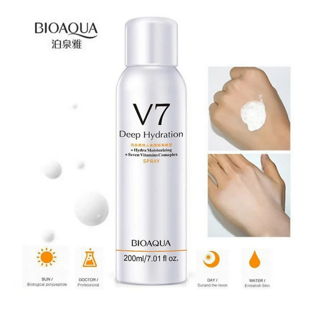 bioaqua v7 deep hydration spray bottle front