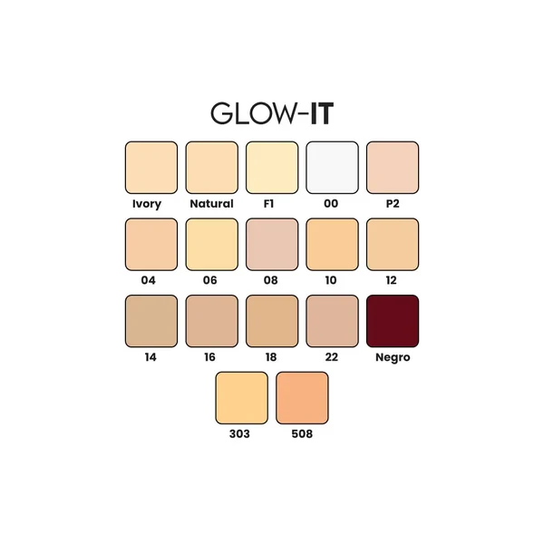 sheaffer glow it paint makeup shades card